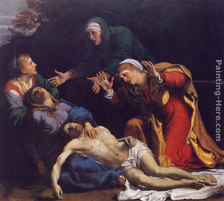 Lamentation of Christ painting - Annibale Carracci Lamentation of Christ art painting